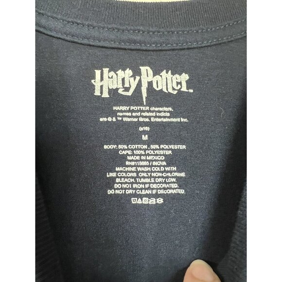 Harry Potter Ravenclaw Cape T Shirt Unisex Size Medium Navy & Yellow - Picture 6 of 10